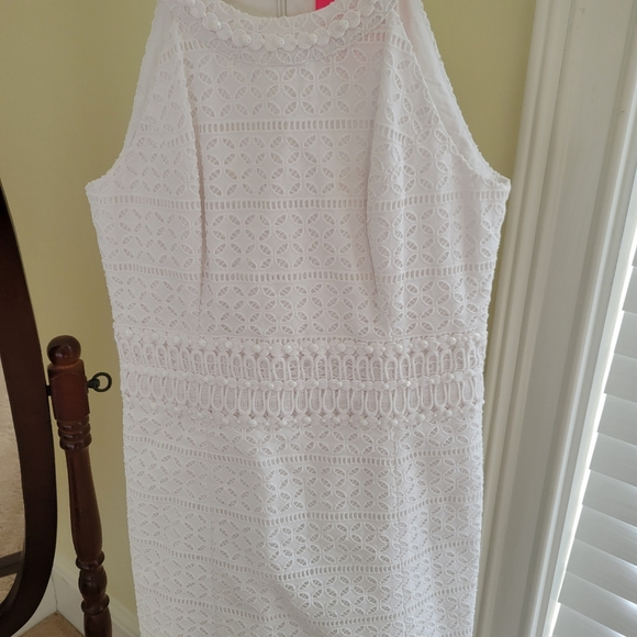 Lilly Pulitzer white eyelet beaded dress - Picture 6 of 8